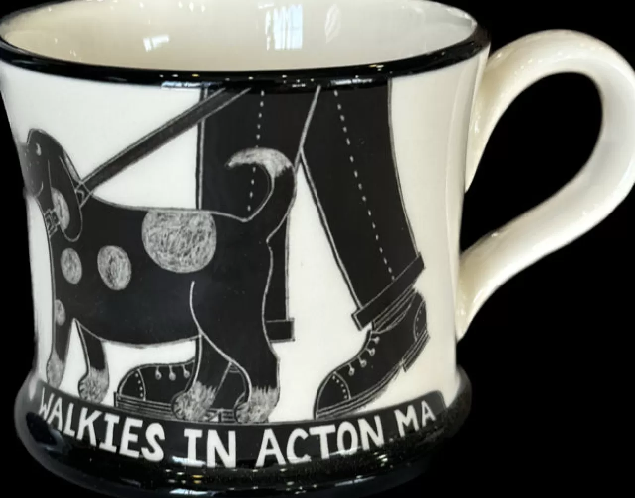 Clearance Moorland Pottery Walkies In Acton, Ma Mug By