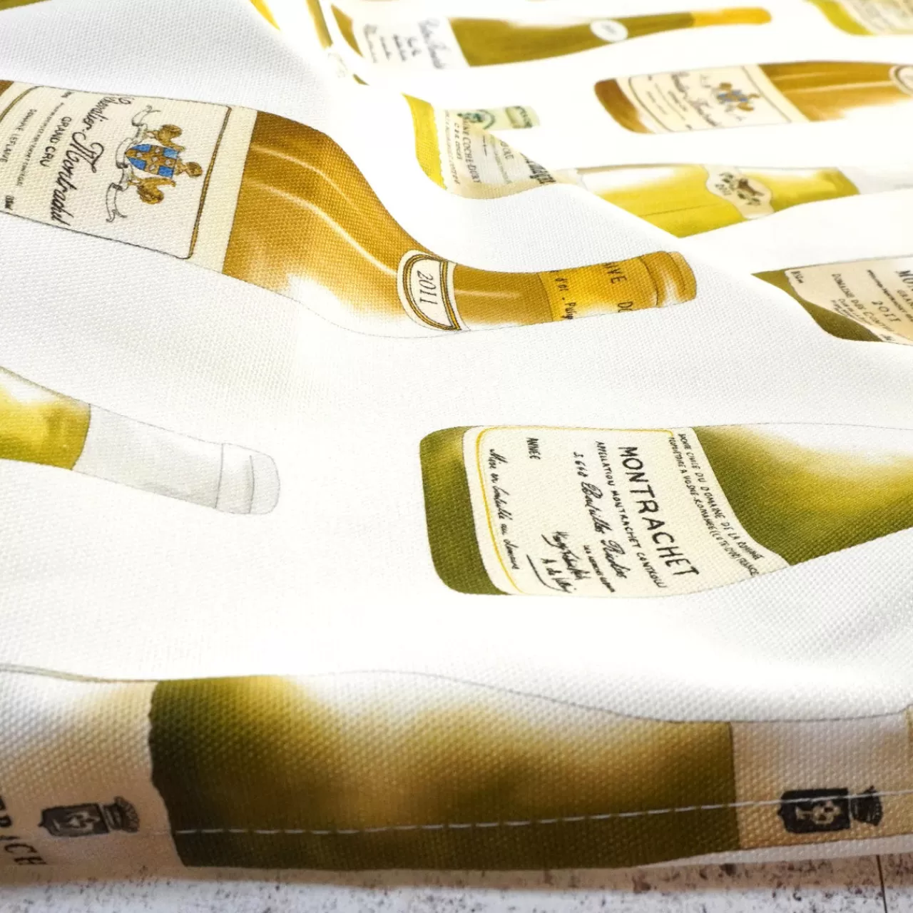 Best Sale Corinne Alexander White Burgundy Tea Towel By