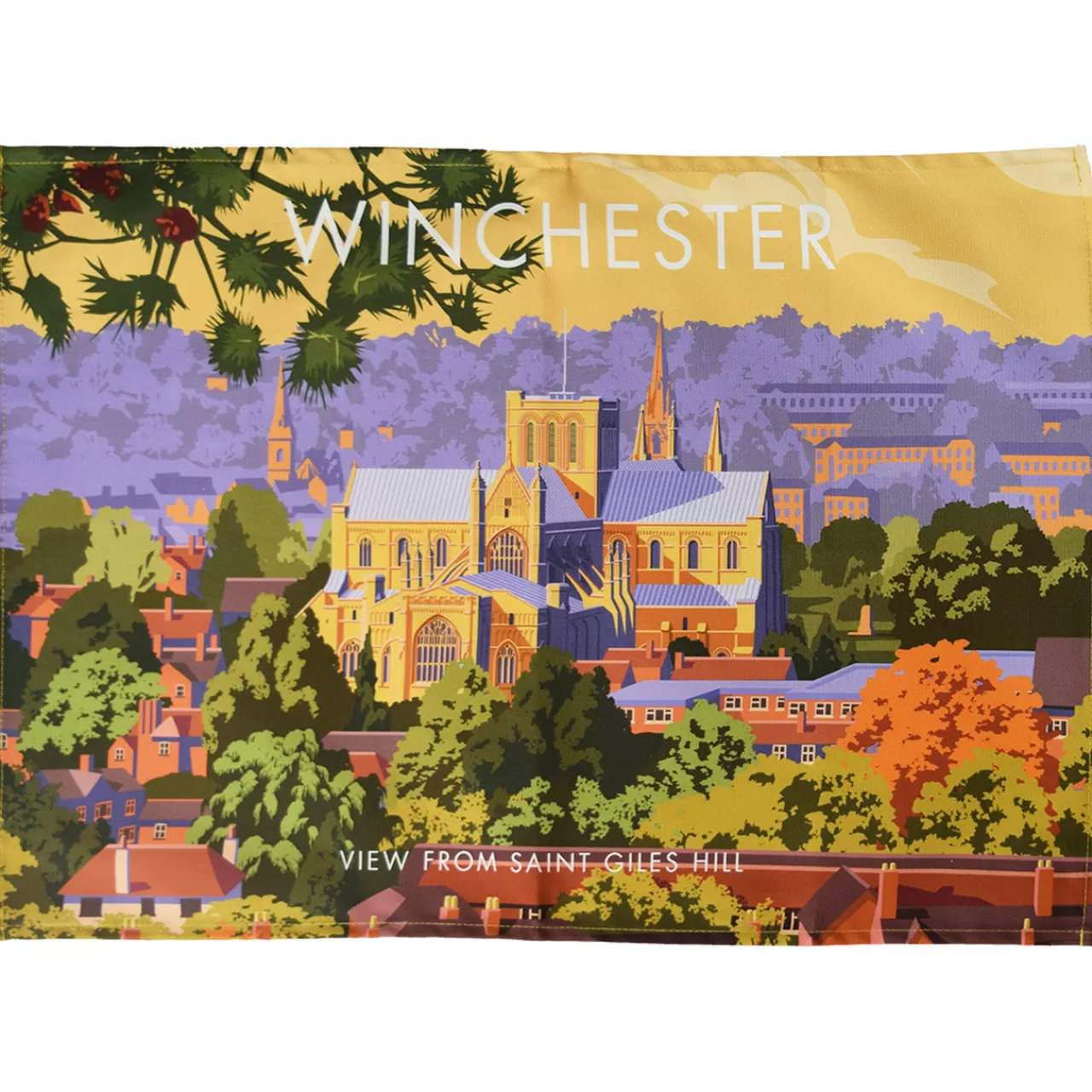 Outlet Town Towels Winchester (View From St Giles Hill) Tea Towel