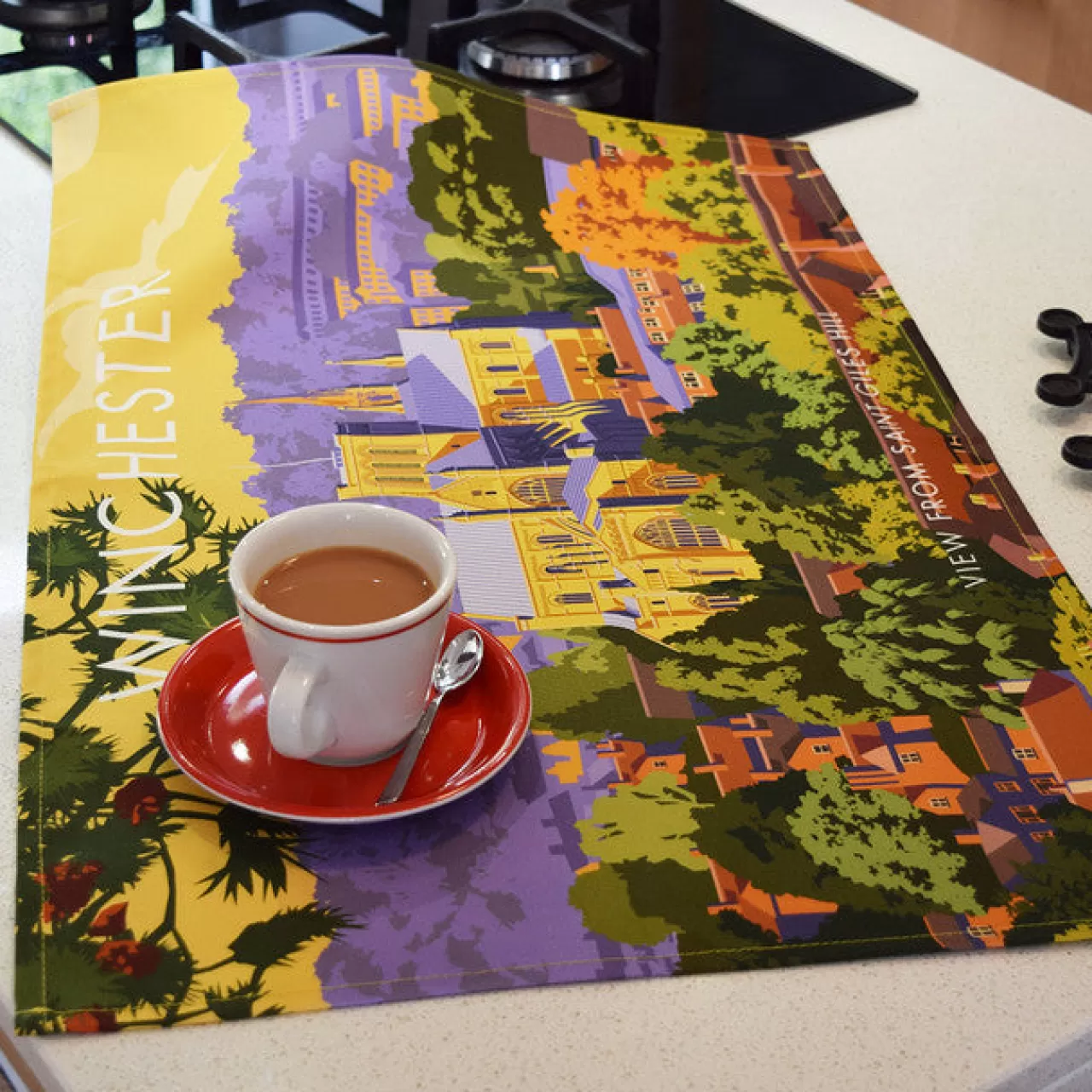 Outlet Town Towels Winchester (View From St Giles Hill) Tea Towel