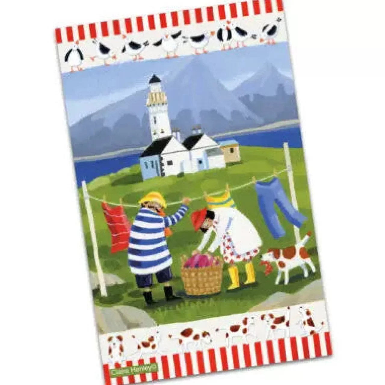 Fashion Emma Ball Windy Washing Day Tea Towel