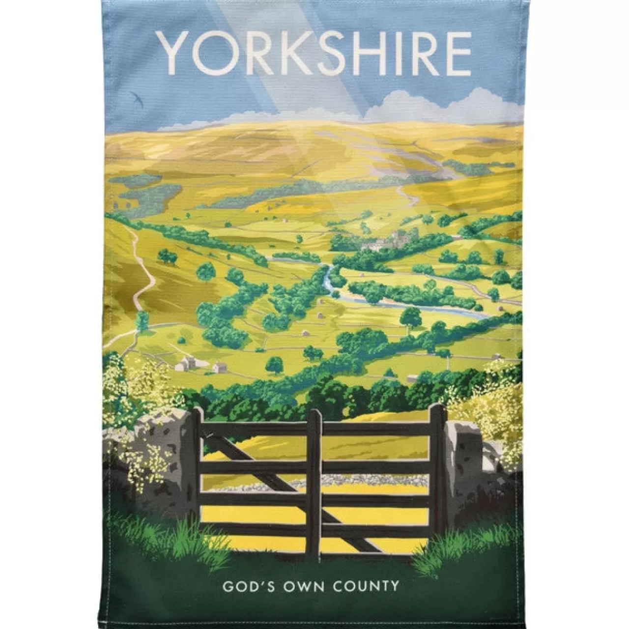 Outlet Town Towels Yorkshire God's Own County Tea Towel